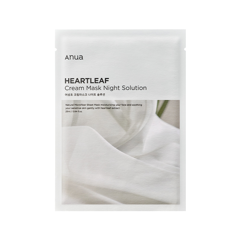 Успокаивающая и увлажняющая тканевая маска Anua Heartleaf Cream Mask Night Solution