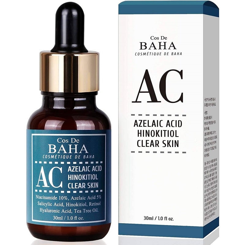 Сыворотка для борьбы с акне Cos De Baha AC Azelaic Acid Hinokitiol Clear Skin Serum