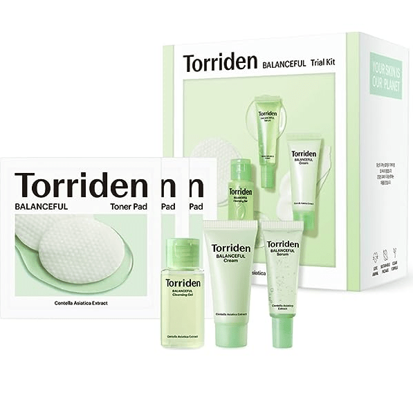 Набір заспокійливих засобів для чутливої шкіри Torriden Balanceful Skin Care Trial Kit