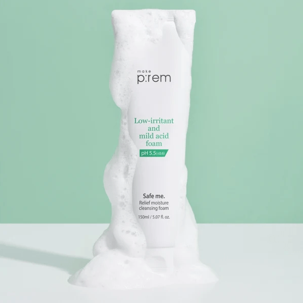 М’яка пінка з шавлією та екстрактом арктичної малини Make P:rem Safe Me Relief Moisture Cleansing Foam