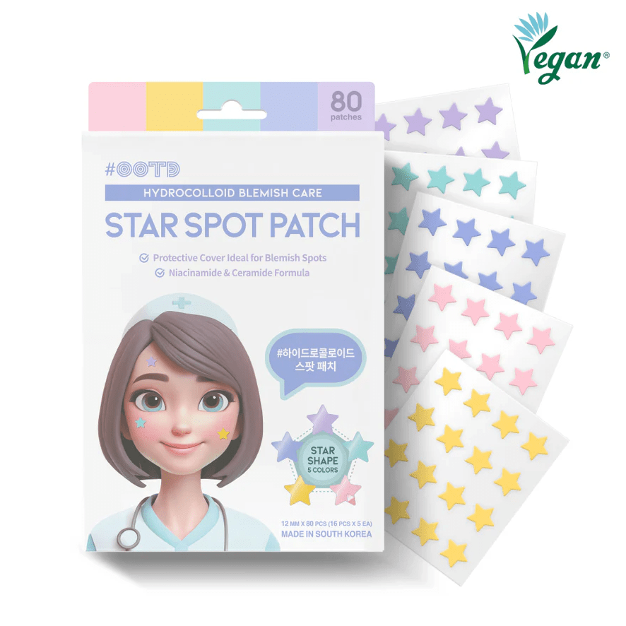 Точкові патчі-зірочки анти-акне OOTD Star Spot Patch 80 шт