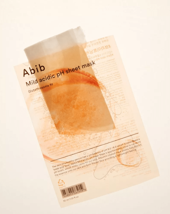 Листова маска для рівного тону Abib Mild Acidic PH Sheet Mask Glutathiosome Fit