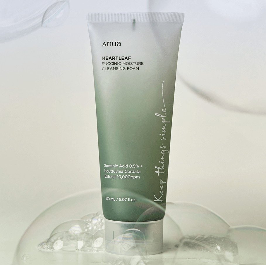 Заспокійлива пінка для вмивання Anua Heartleaf Succinic Moisture Cleansing Foam 150 мл