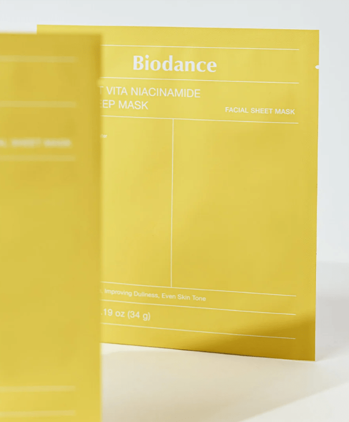 Гідрогелева маска для сяйва тьмяної шкіри Biodance Radiant Vita Niacinamide Real Deep Mask