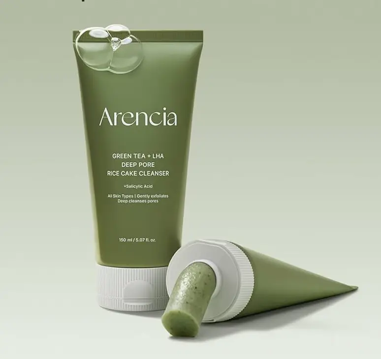 Гель для вмивання обличчя із зеленим чаєм Arencia Green Tea LHA Deep Pore Rice Cake Cleanser 150 мл