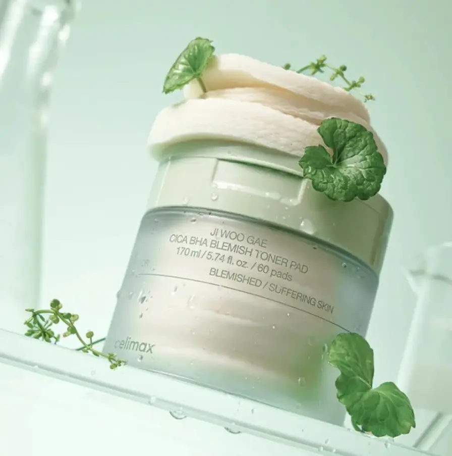 Тонер пади для очищення пор Celimax Ji Woo Gae Cica BHA Blemish Toner Pad 60 шт
