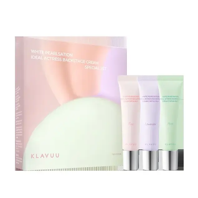 Набір міні баз під макіяж Klavuu White Pearlsation Ideal Actress Backstage Cream