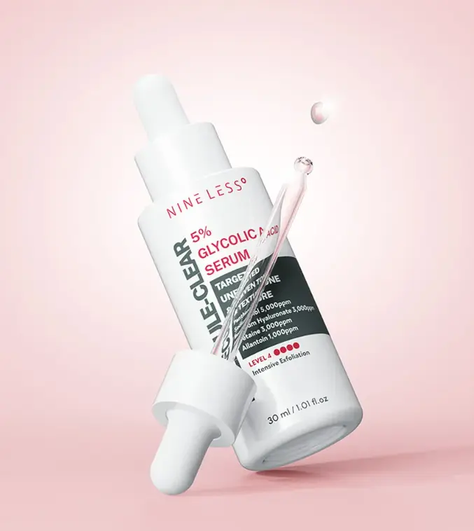Сироватка-пілінг для покращення текстури з гліколевою кислотою Nine Less Molecule-Clear 5% Glycolic Acid Serum 30 мл