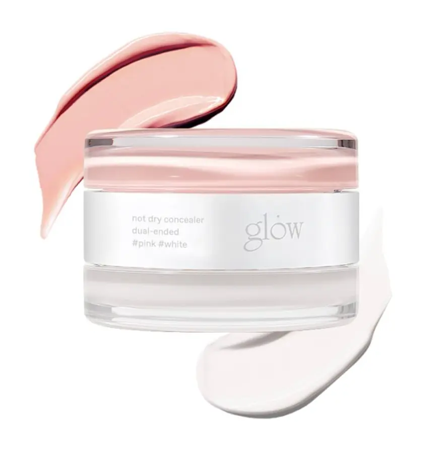 Подвійний консилер glow not dry concealer #pink #white