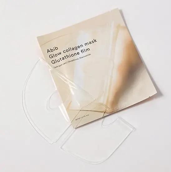 Листова гелева маска для сяйва і рівного тону Abib Glow Collagen Mask Glutathione Film