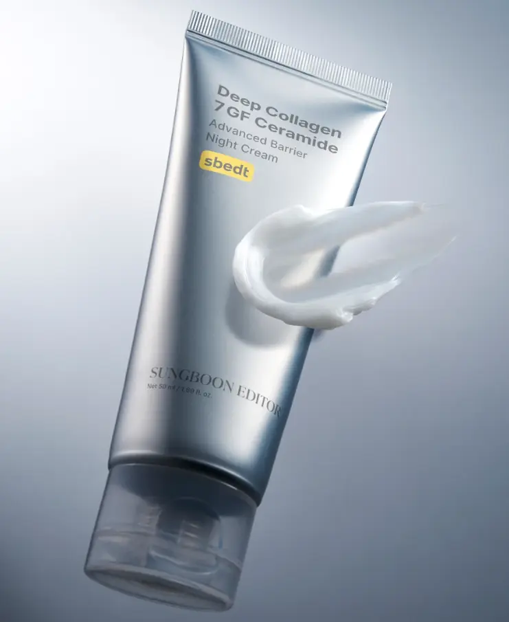 Нічний інтенсивно відновлюючий крем Sungboon Editor Deep Collagen 7GF Ceramide Advanced Barrier Night Cream