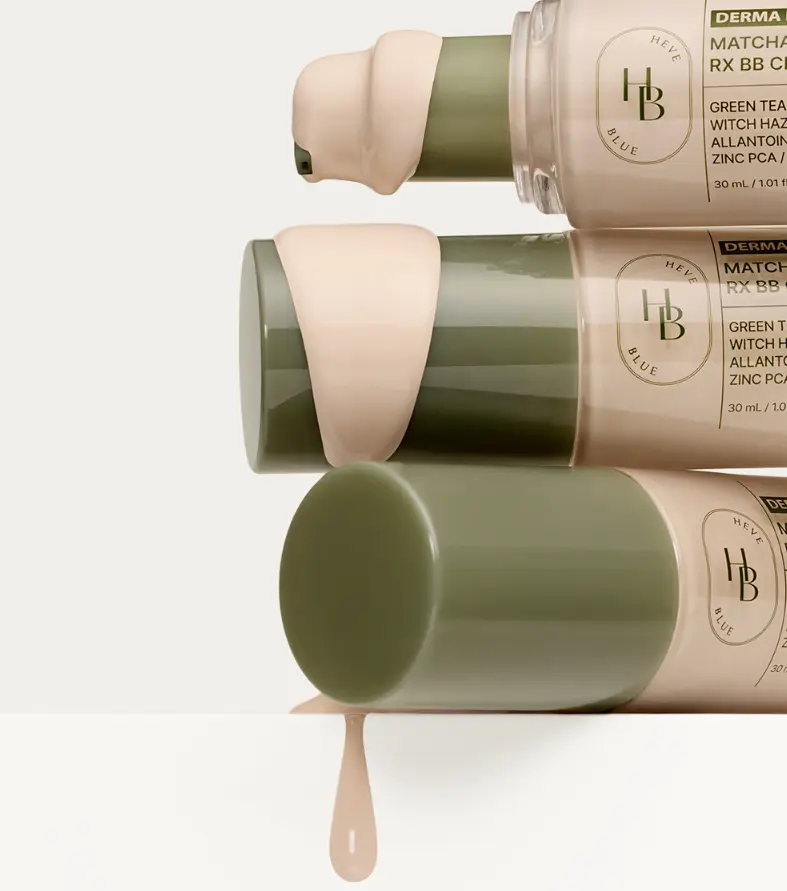 ВВ крем для проблемної шкіри Heveblue Derma Zinc Matcha MX BB Cream